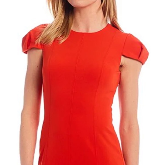 Antonio Melani Maureen Stretch Crepe Cap Sleeve Sheath Dress - Picture 3 of 13